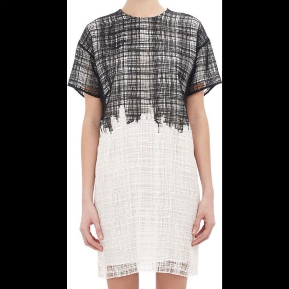 NWT Derek Lam Colorblock Grid Stitch Dress 38IT 2